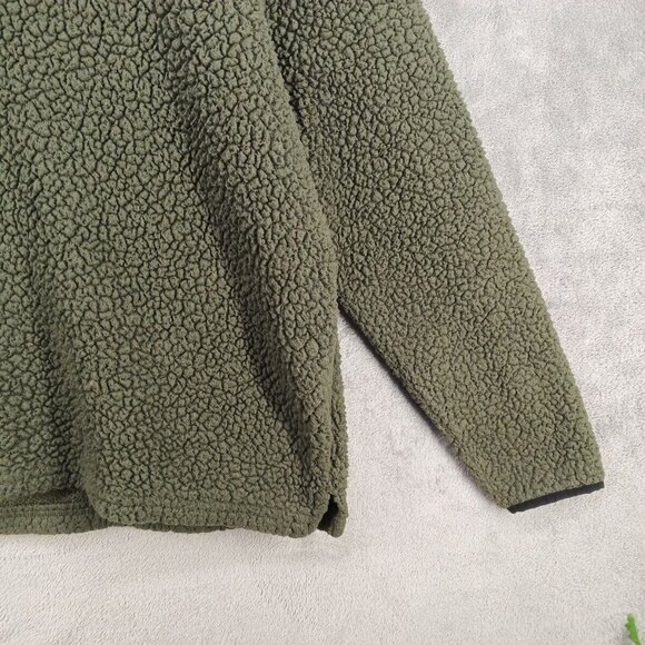 VS PINK Women Fleece Jacket 1/4 Zip Long Sleeve Solid Green SIZE SMALL - Picture 4 of 16
